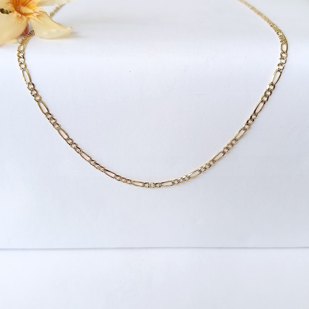 CADENAS TEJIDO 3X1 ORO 14K 55 CM 4.9 GR (NUEVO)