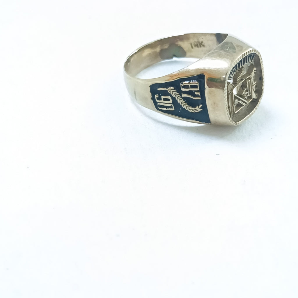 ANILLO DE GRADUACIÓN ORO 10 K 5,20 GRMS (SEMINUEVO)