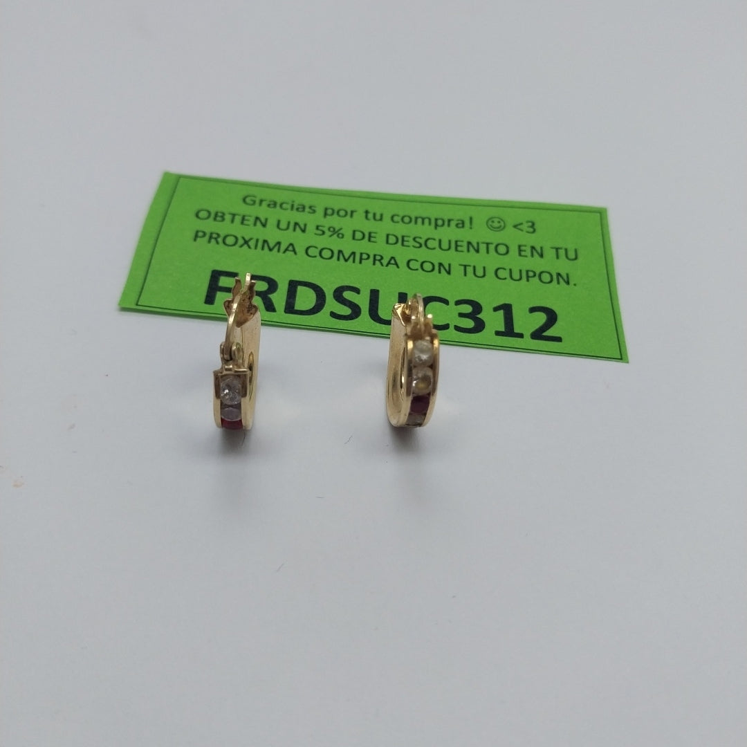 ARRACADAS PAR ORO 14 K 2.5 GRMS (SEMINUEVO)