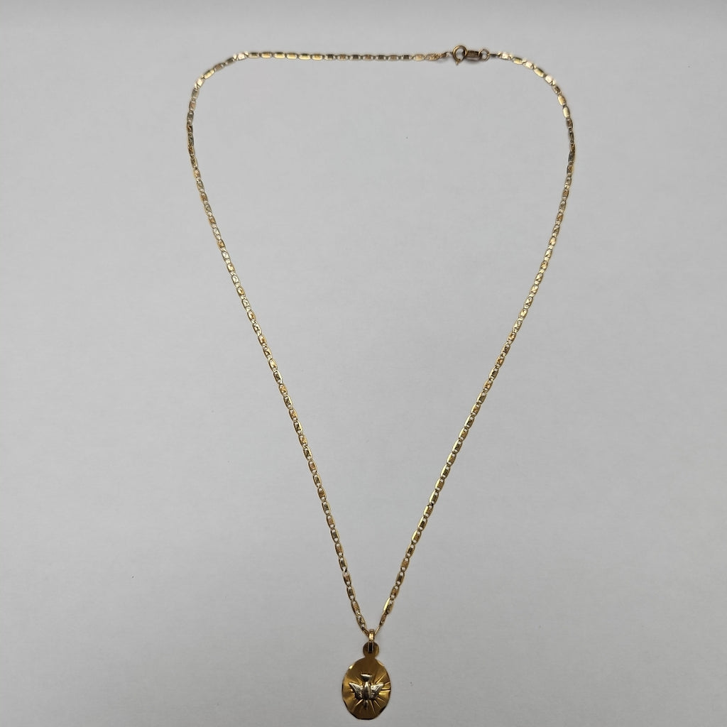 CADENA, MEDALLA RELIGIOSA ORO 10 K 2 GRMS (SEMINUEVO)