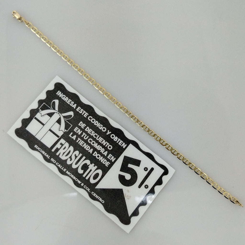 PULSERAS TEJIDO MARINERA ORO 14K 21 CM 3.4 GR (NUEVO)