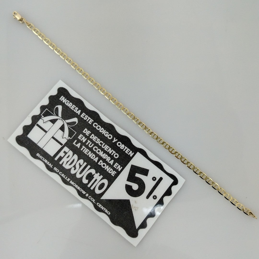 PULSERAS TEJIDO MARINERA ORO 14K 21 CM 3.4 GR (NUEVO)