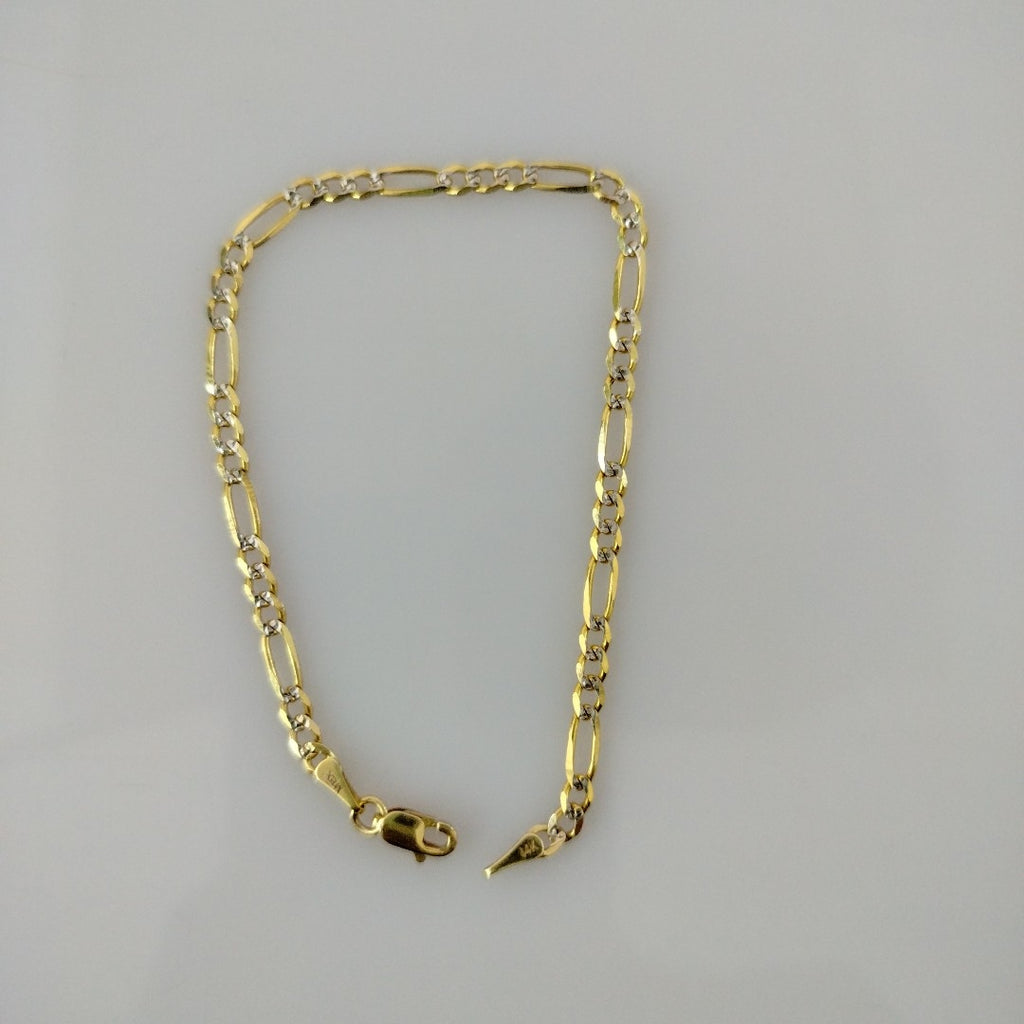 PULSERAS 3X1 DIAMANTADA ORO 14K 18 CM 3 GR (NUEVO)