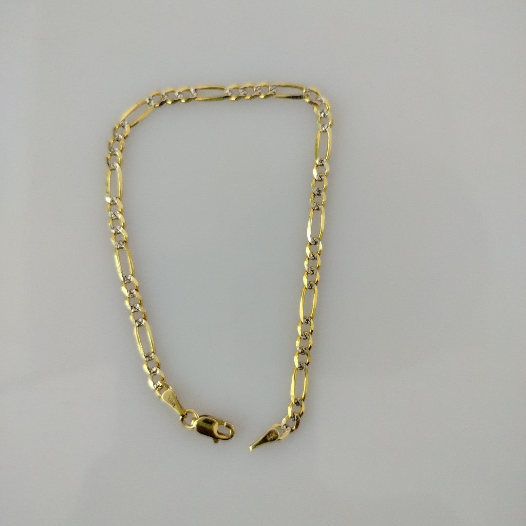 PULSERAS 3X1 DIAMANTADA ORO 14K 18 CM 3 GR (NUEVO)