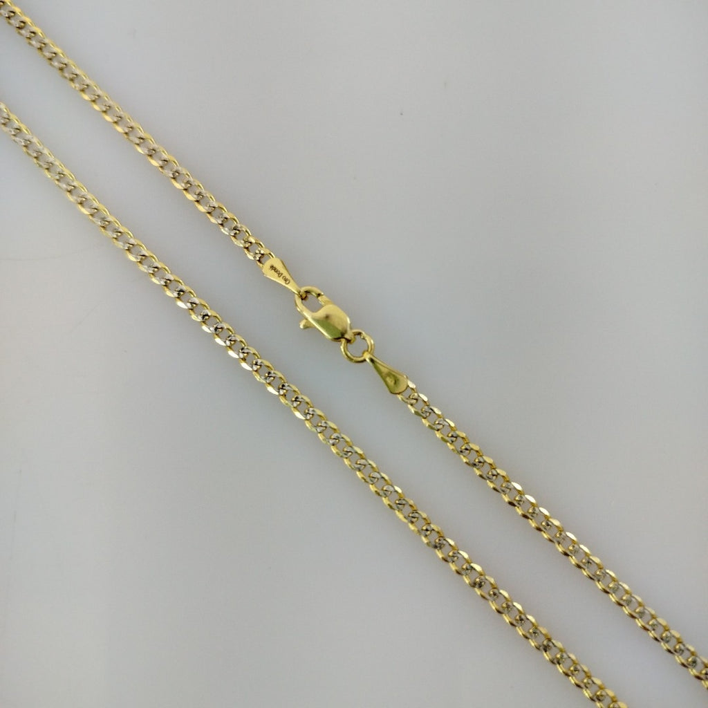 CADENAS BARBADA DIAMANTADA ORO 14K 60 CM 6.1 GR (NUEVO)