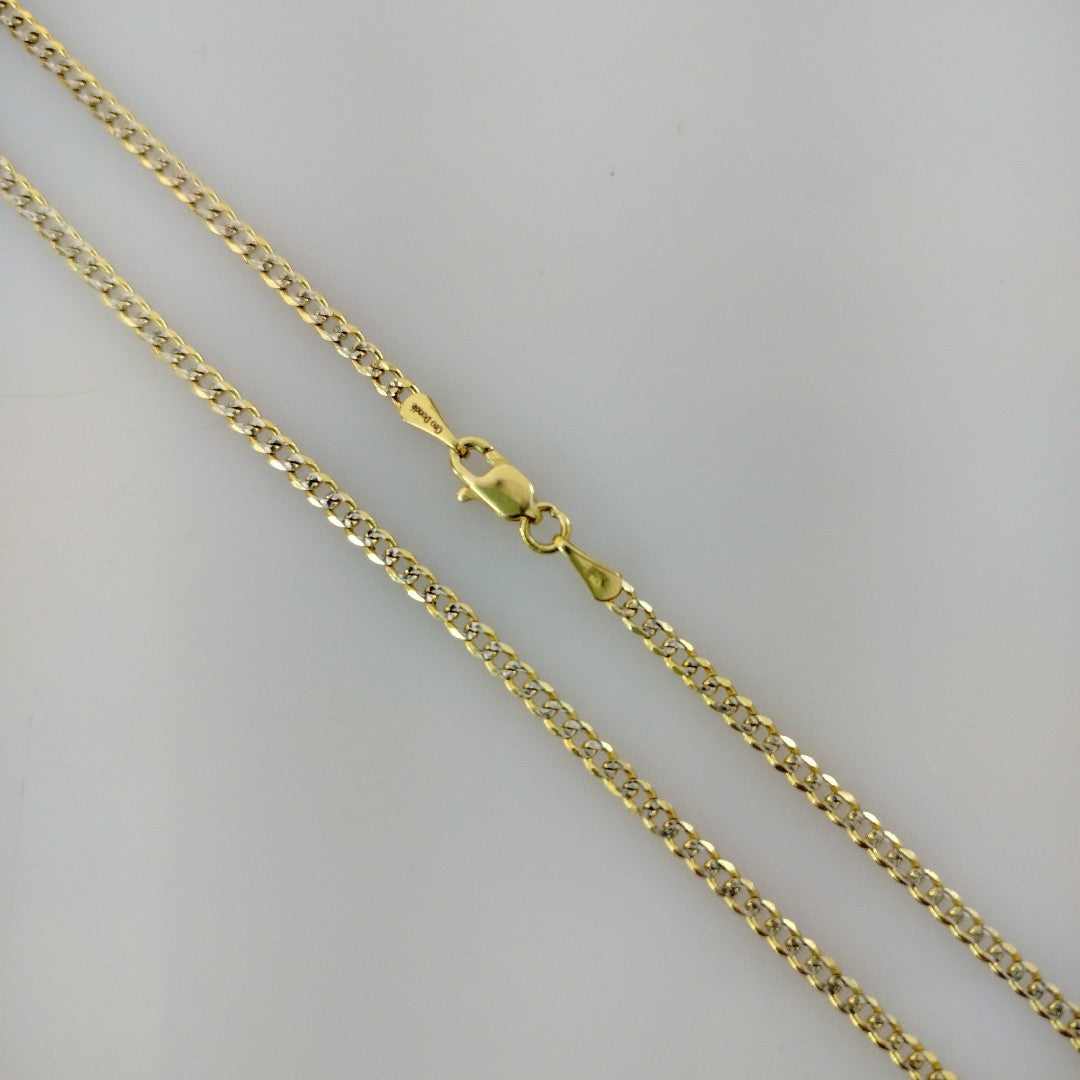 CADENAS BARBADA DIAMANTADA ORO 14K 60 CM 6.1 GR (NUEVO)