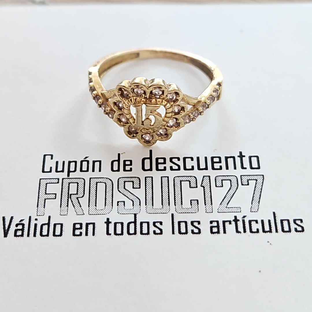 ANILLO CONMEMORATIVO ORO 10 K 1,80 GRMS (SEMINUEVO)