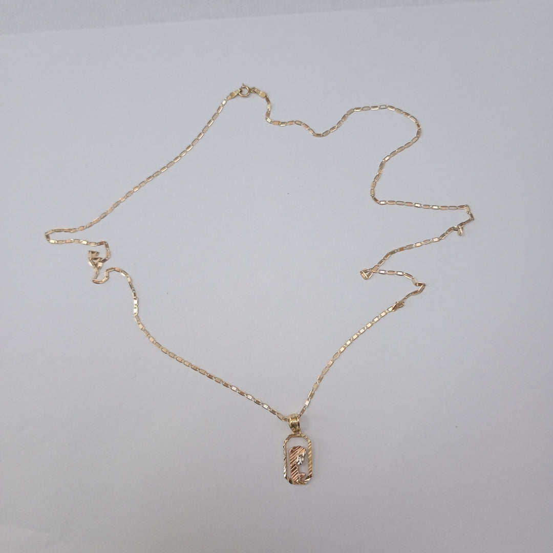 CADENA, DIJE ORO 14 K 2.5 GRMS (SEMINUEVO)