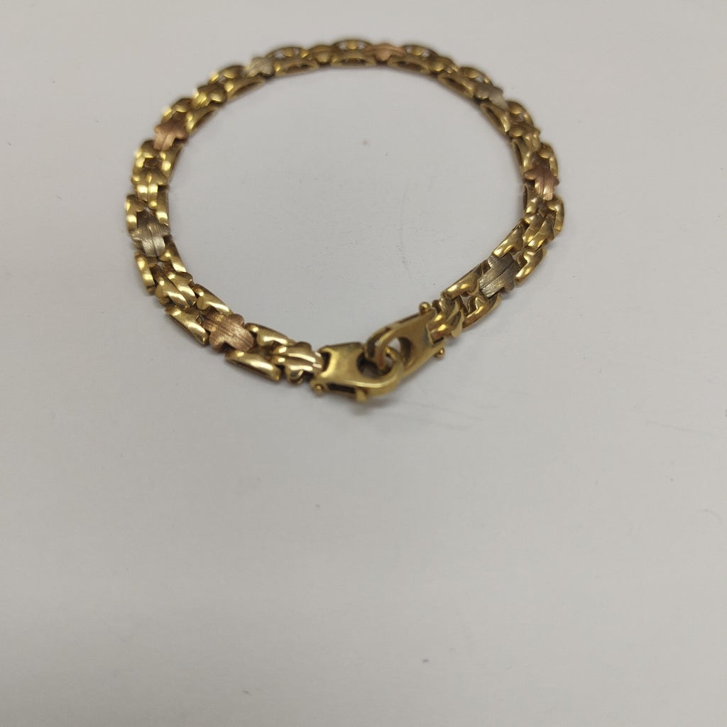 PULSERA ORO COMBINADO 14 K 7.3 GRMS (SEMINUEVO)