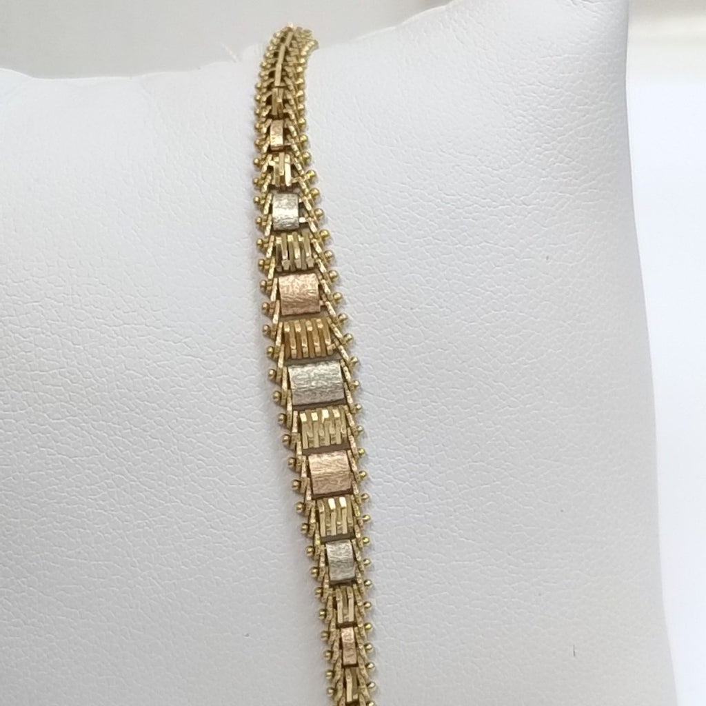 PULSERA ORO COMBINADO 14 K 7,60 GRMS (SEMINUEVO)