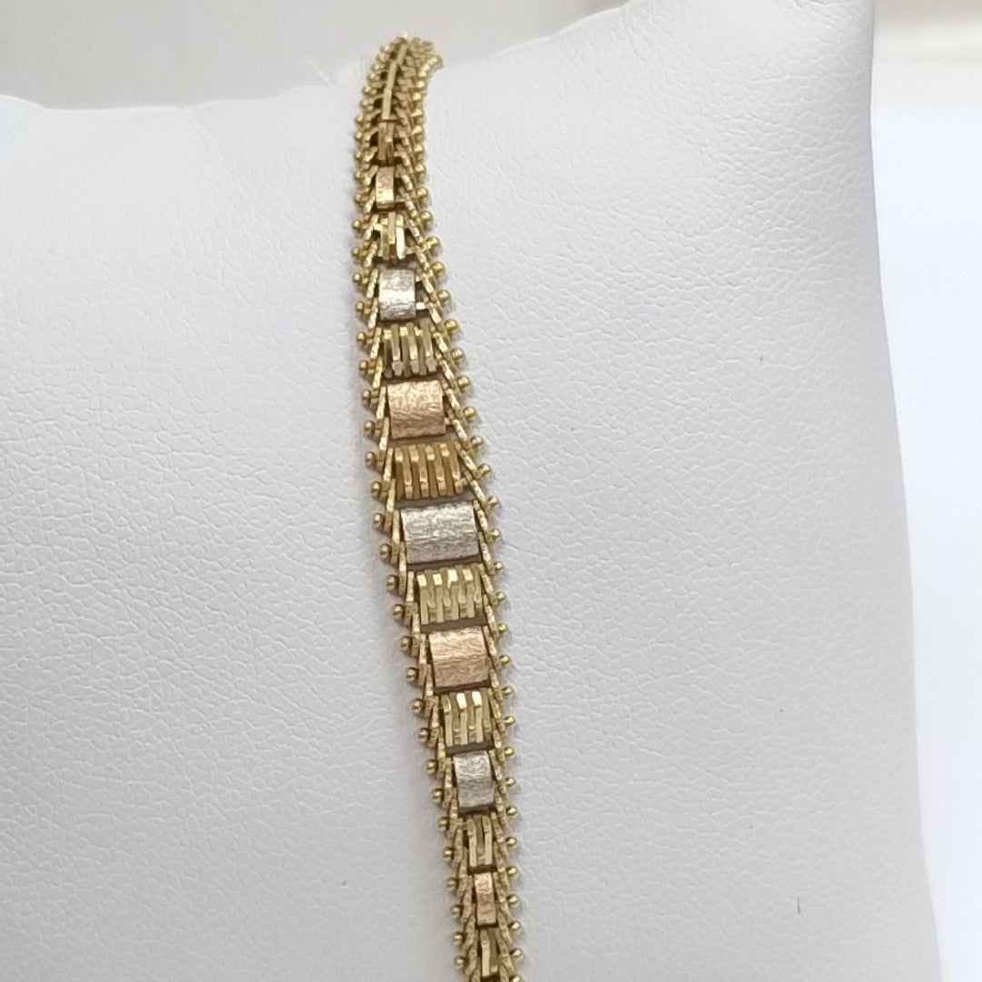 PULSERA ORO COMBINADO 14 K 7,60 GRMS (SEMINUEVO)