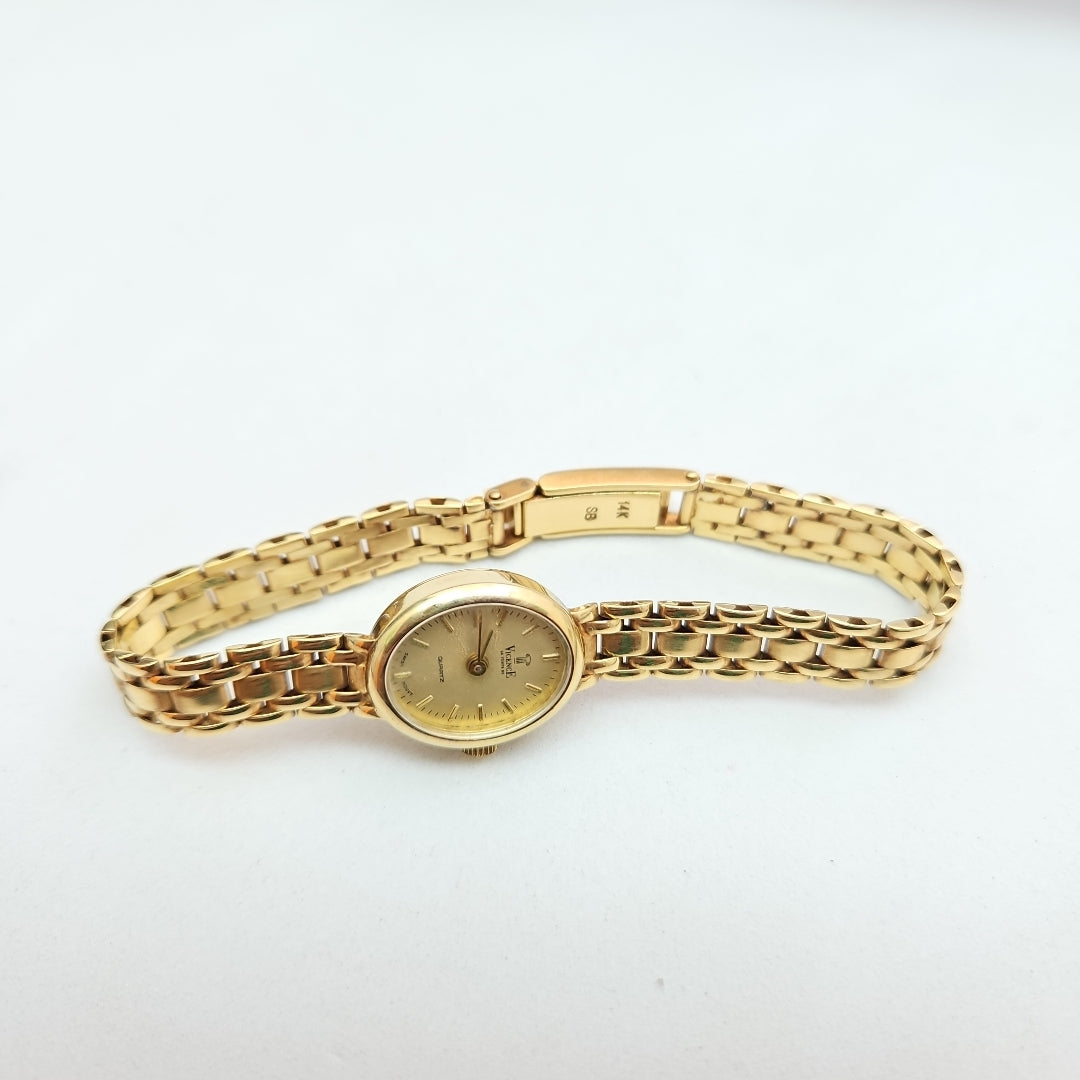 RELOJ CAJA Y PULSO ORO ORO 14 K 21.6 GRMS (SEMINUEVO)