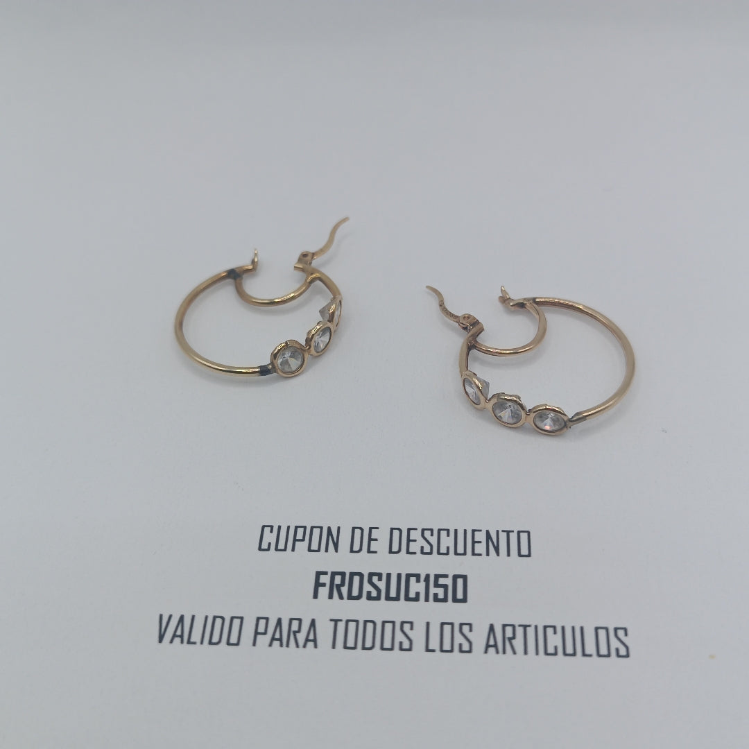 ARETES PAR ORO 10 K 2.9 GRMS (SEMINUEVO)
