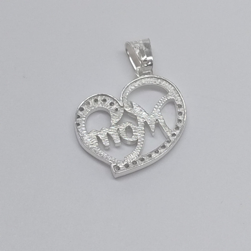 DIJE CORAZON C/CIRCONIAS PLATA .925 3.1 GR (NUEVO)
