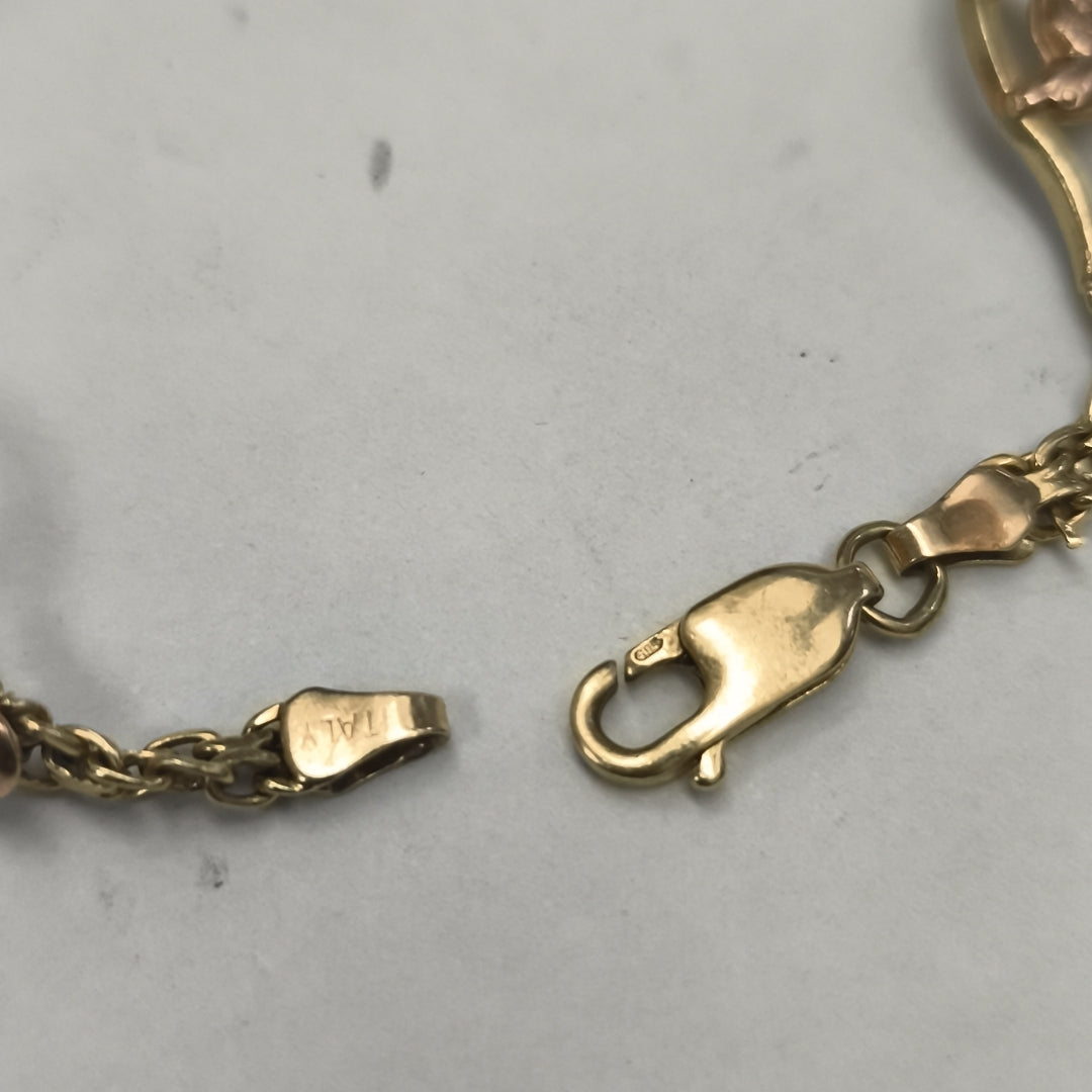 PULSERA ORO COMBINADO 14 K 7,30 GRMS (SEMINUEVO)