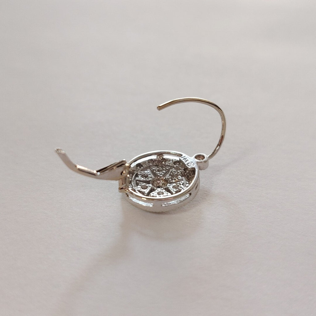 ARETES PAR ORO BLANCO 14 K 4,00 GRMS (SEMINUEVO)