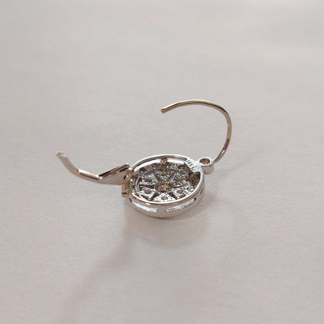 ARETES PAR ORO BLANCO 14 K 4,00 GRMS (SEMINUEVO)