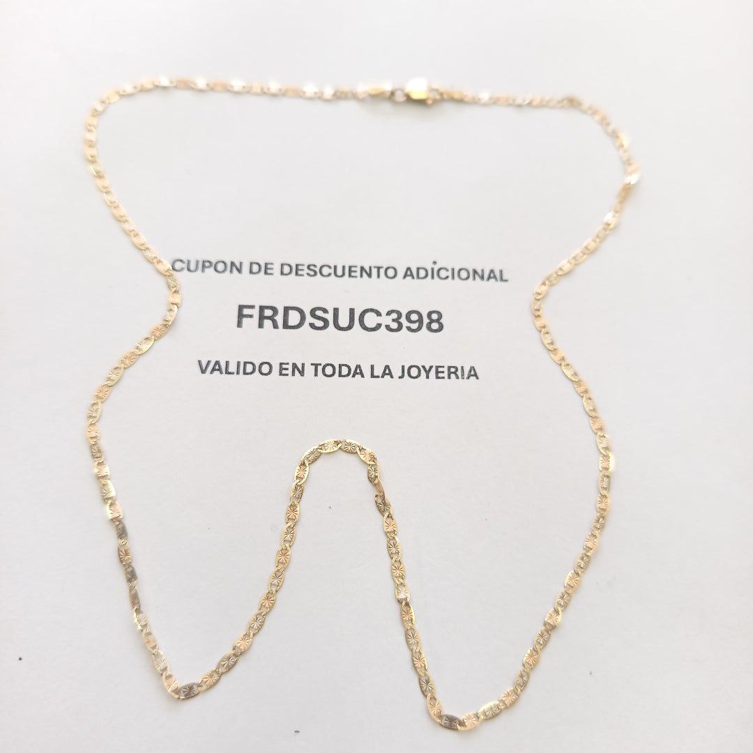 CADENA ORO,ORO COMBINADO 14 K 2,60 GRMS (SEMINUEVO)
