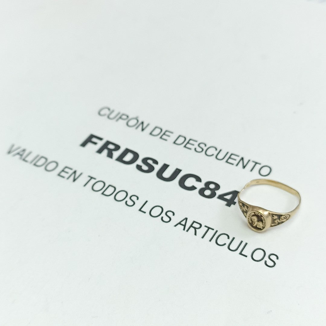 ANILLO DE GRADUACIÓN ORO 8 K 1.5 GRMS (SEMINUEVO)