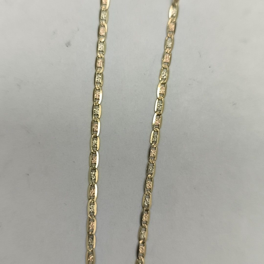 CADENA ORO COMBINADO 14 K 3 GRMS (SEMINUEVO)