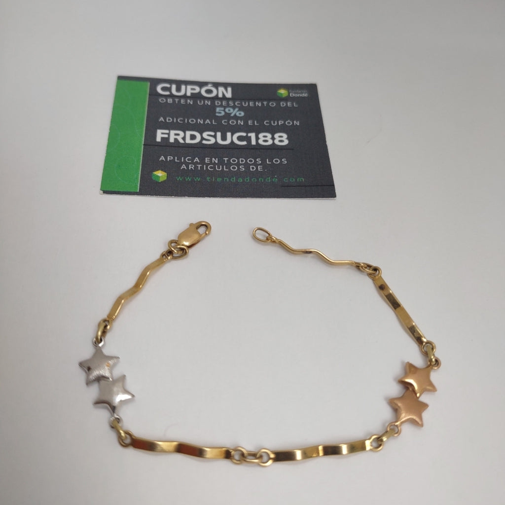 PULSERA ORO, ORO COMBINADO 14 K 4.3 GRMS (SEMINUEVO)