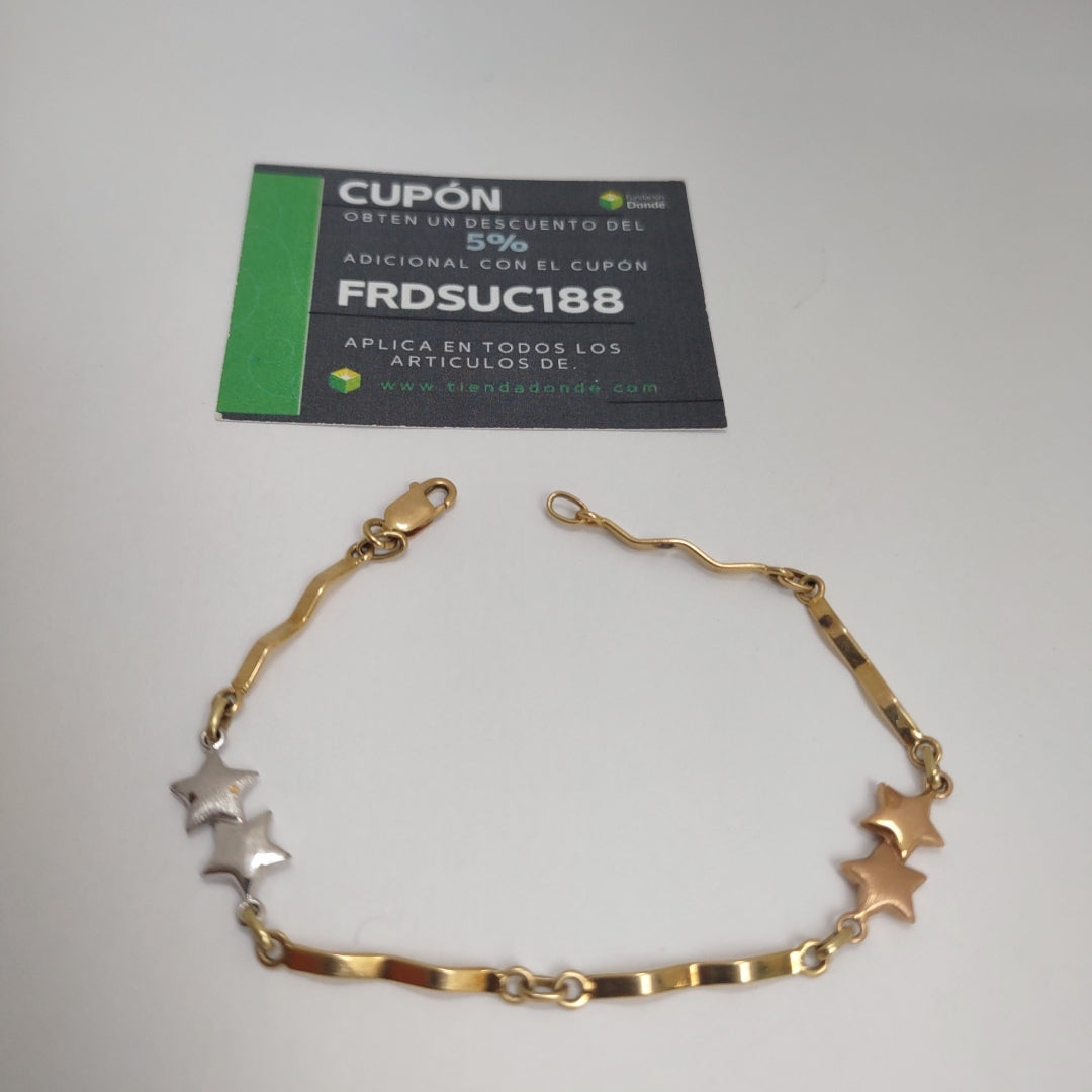 PULSERA ORO, ORO COMBINADO 14 K 4.3 GRMS (SEMINUEVO)