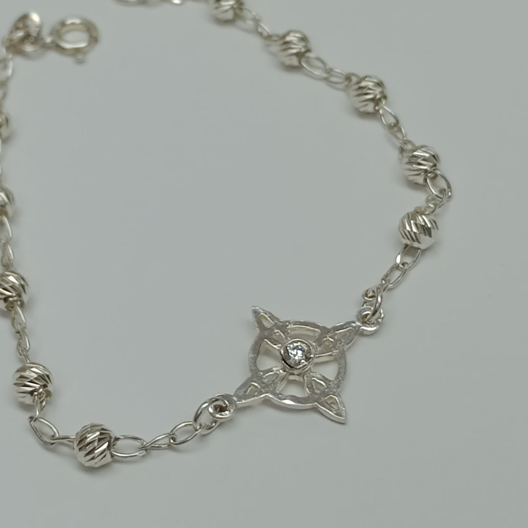 PULSERA TEJIDO ESPECIAL PLATA .925 18 CM 2.8 GR (NUEVO)