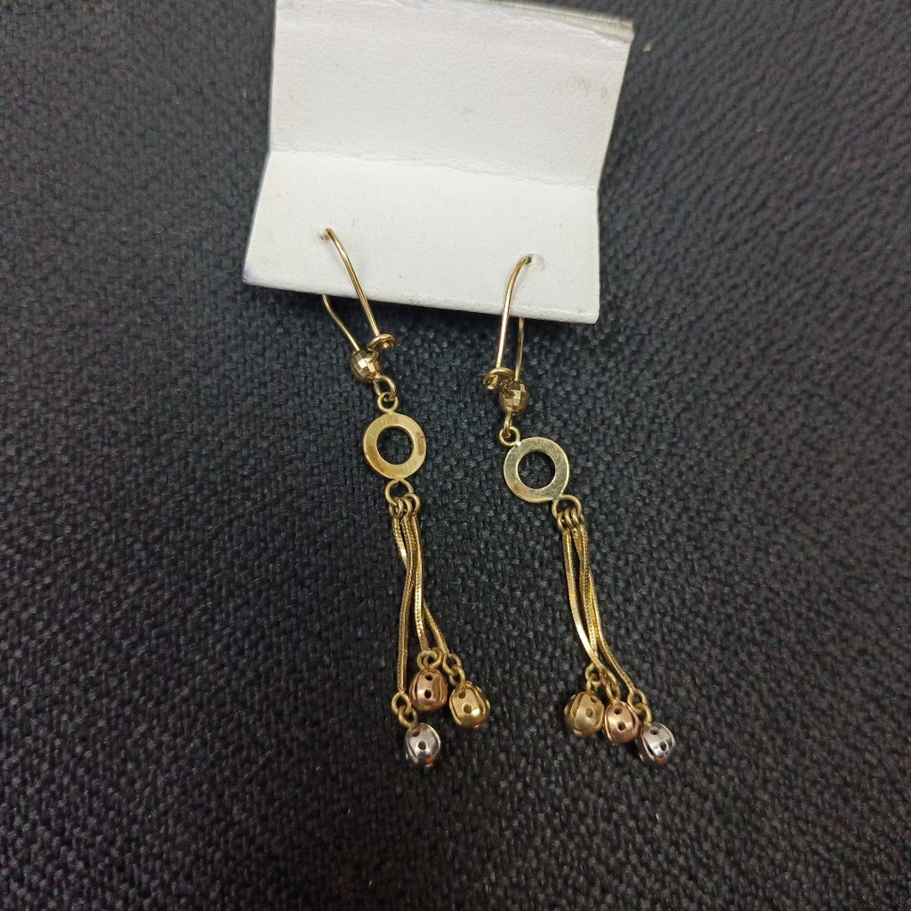 ARETES PAR ORO 14 K 1.9 GRMS (SEMINUEVO)