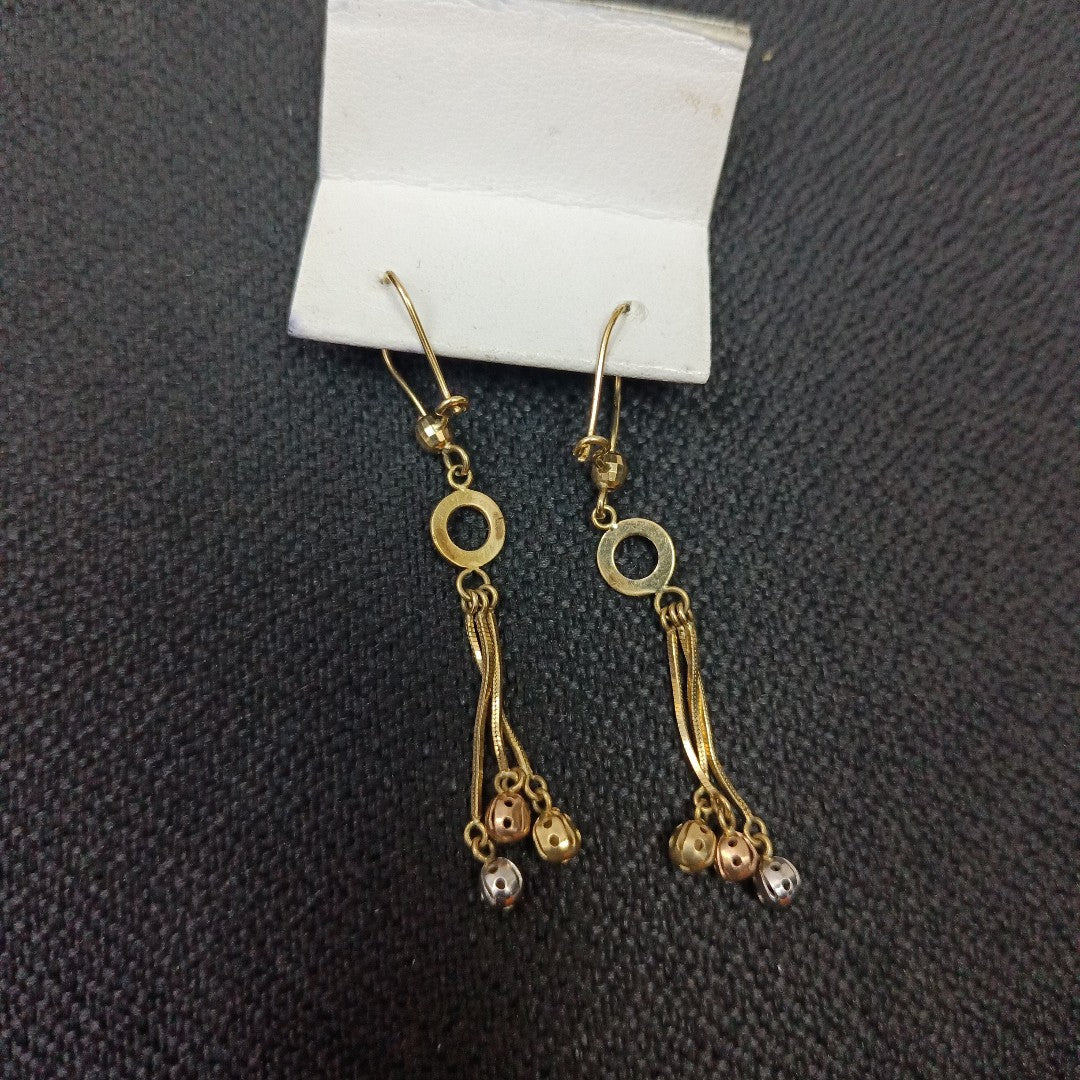 ARETES PAR ORO 14 K 1.9 GRMS (SEMINUEVO)