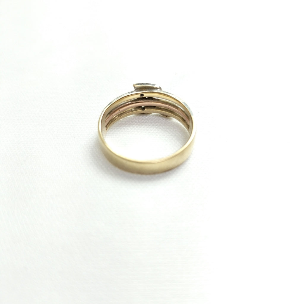 ANILLITO ORO COMBINADO 14 K 3,60 GRMS (SEMINUEVO)
