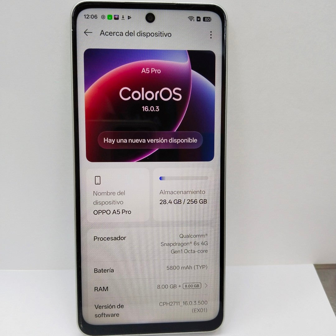 CELULAR OPPO A5 PRO CPH2711 (2025) 256 GB 8 GB RAM (SEMINUEVO)