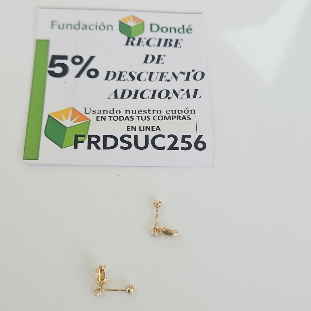 ARETES PAR ORO 14 K 0.3 GRMS (SEMINUEVO)