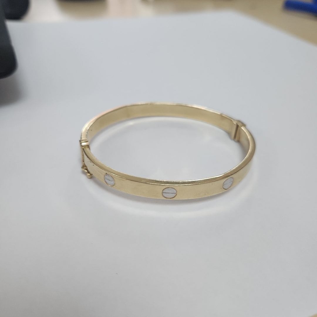 PULSERA RIGIDA ORO 14 K 10,40 GRMS (SEMINUEVO)