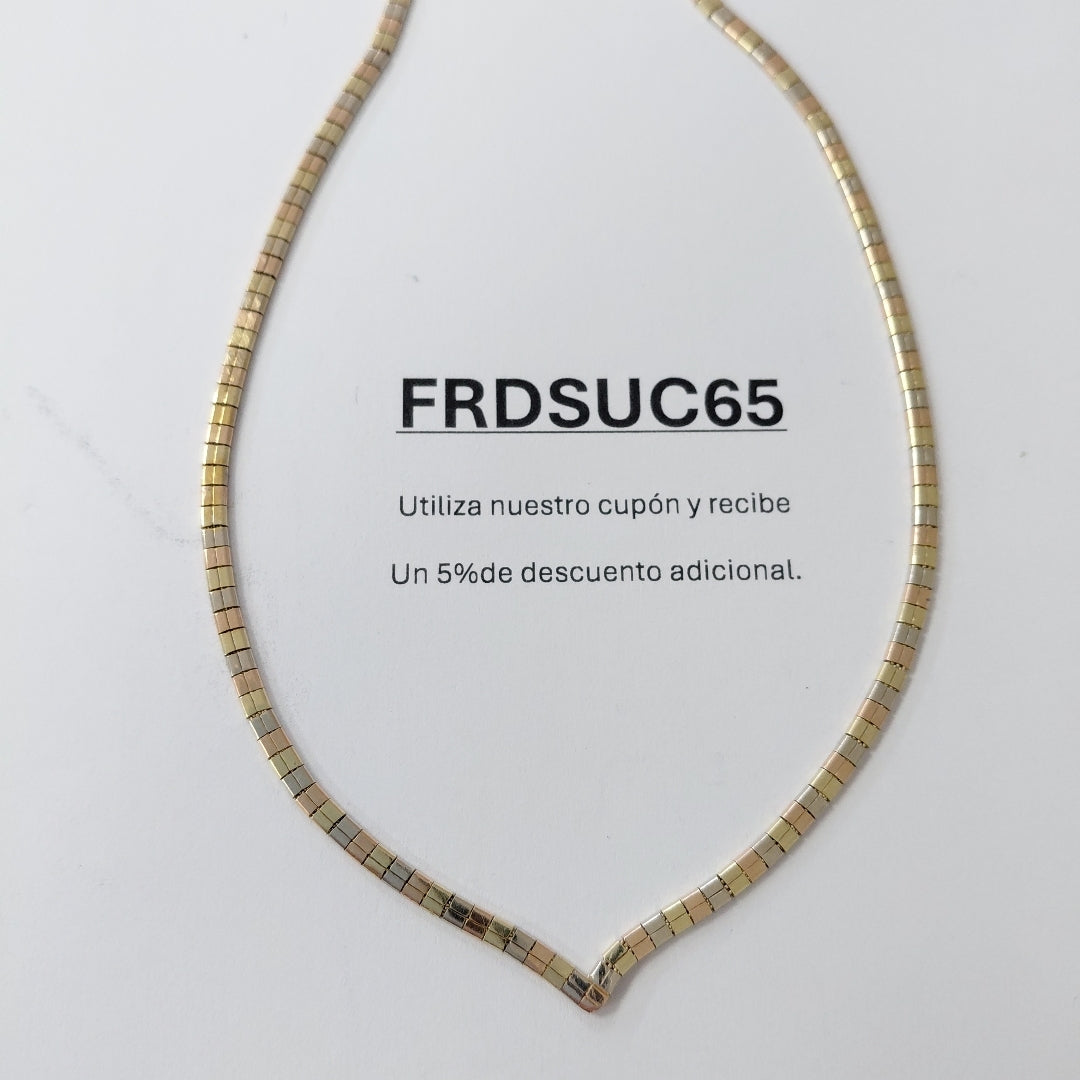 GARGANTILLA ORO COMBINADO 14 K 14.6 GRMS (SEMINUEVO)