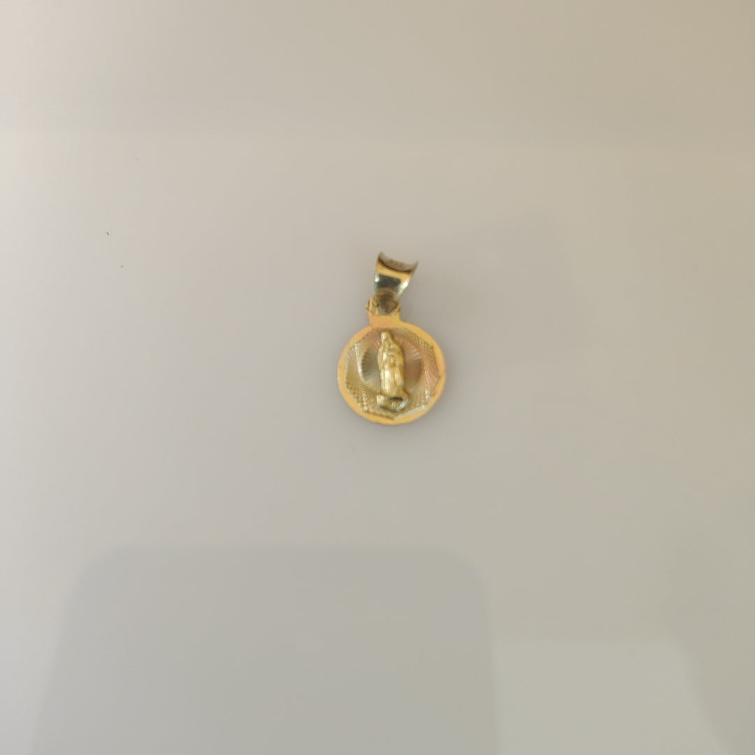 DIJE,MEDALLA RELIGIOSA ORO,ORO COMBINADO 10 K 0,70 GRMS (SEMINUEVO)