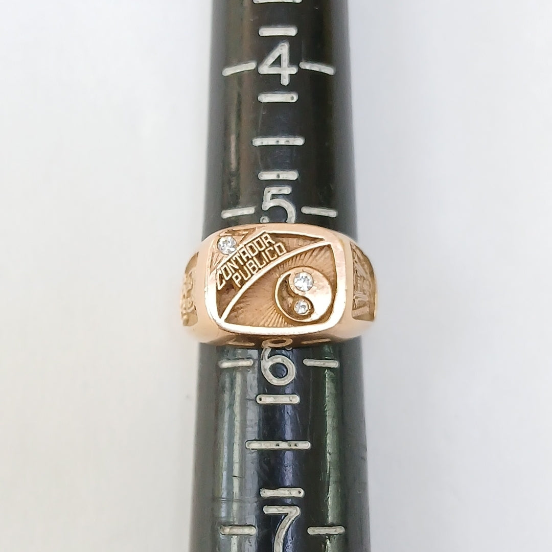 ANILLO DE GRADUACIÓN ORO 14 K 7.6 GRMS (SEMINUEVO)