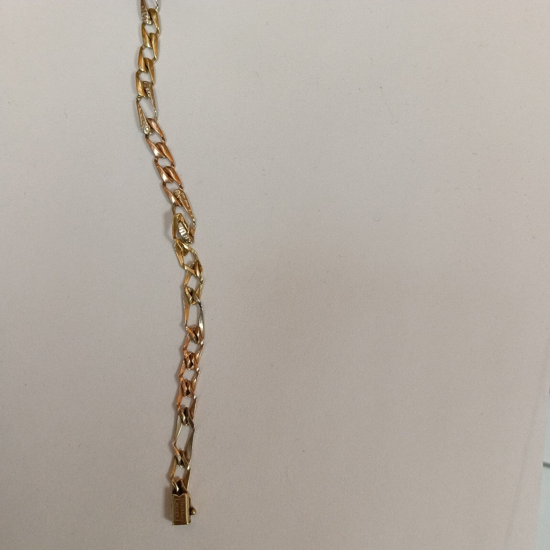 PULSERA ORO COMBINADO 14 K 9,40 GRMS (SEMINUEVO)