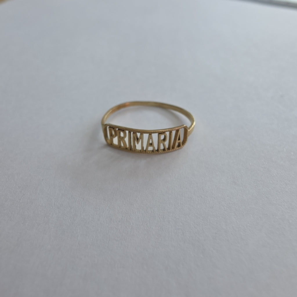 ANILLO DE GRADUACIÓN ORO 10 K 0,70 GRMS (SEMINUEVO)