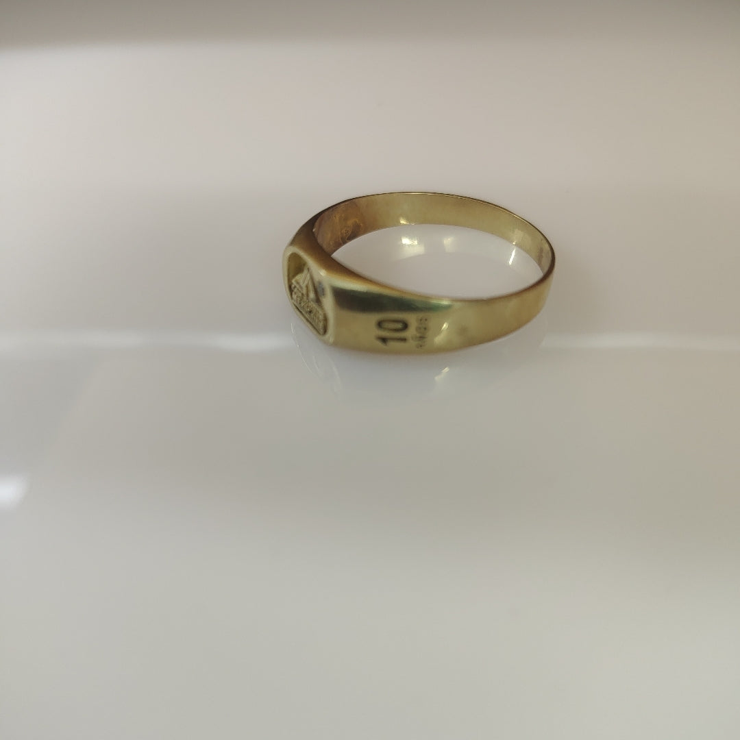 ANILLO CONMEMORATIVO ORO 10 K 6 GRMS (SEMINUEVO)