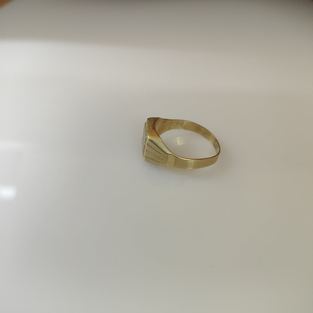 ANILLO ORO COMBINADO 14 K 4 GRMS (SEMINUEVO)