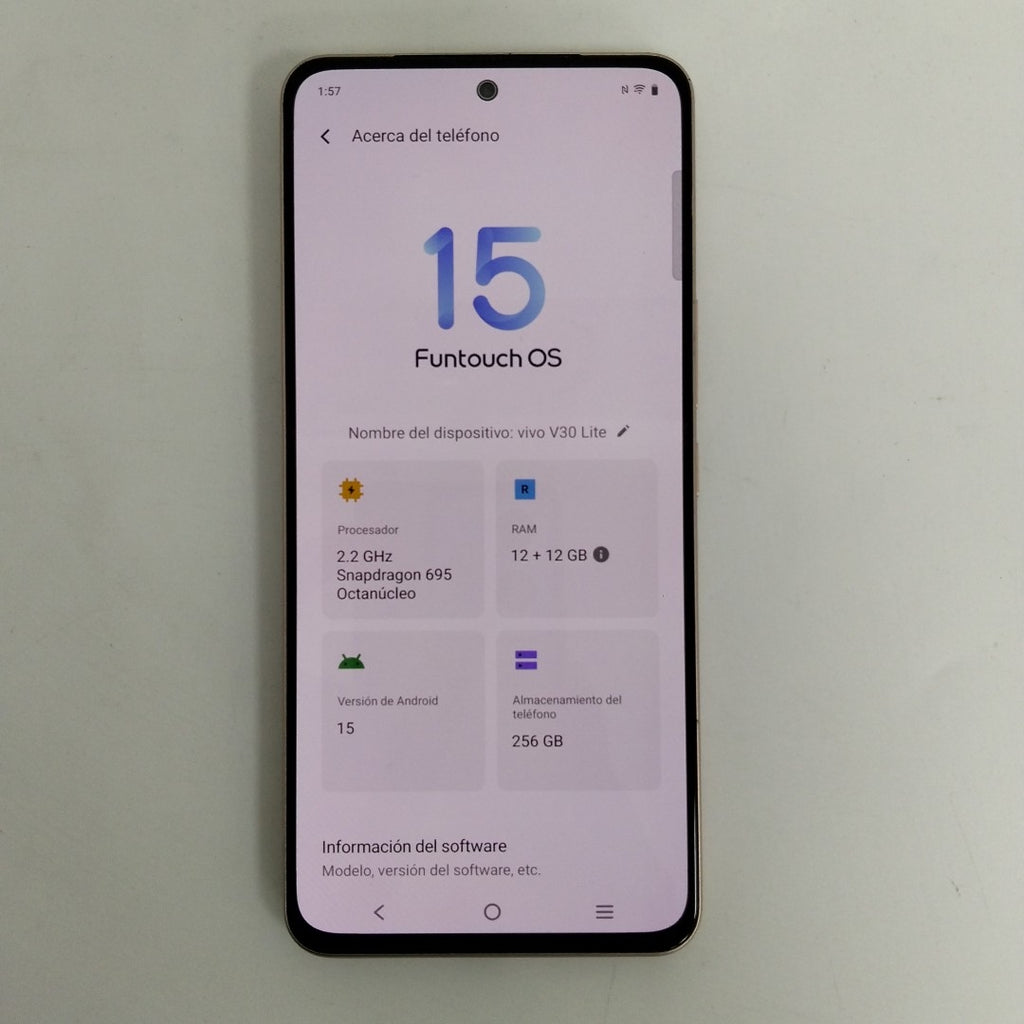CELULAR VIVO V30 LITE V2314 (2023) 256 GB 12 GB RAM (SEMINUEVO)