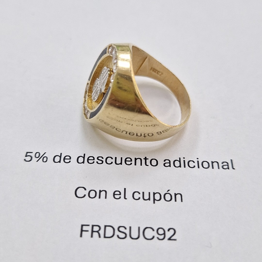 K1 8,70 GRMS 14 K ESPECIFICACIONES COMPLEMENTARIAS ANILLO CON CIRCONIAS, CON OT (SEMINUEVO)