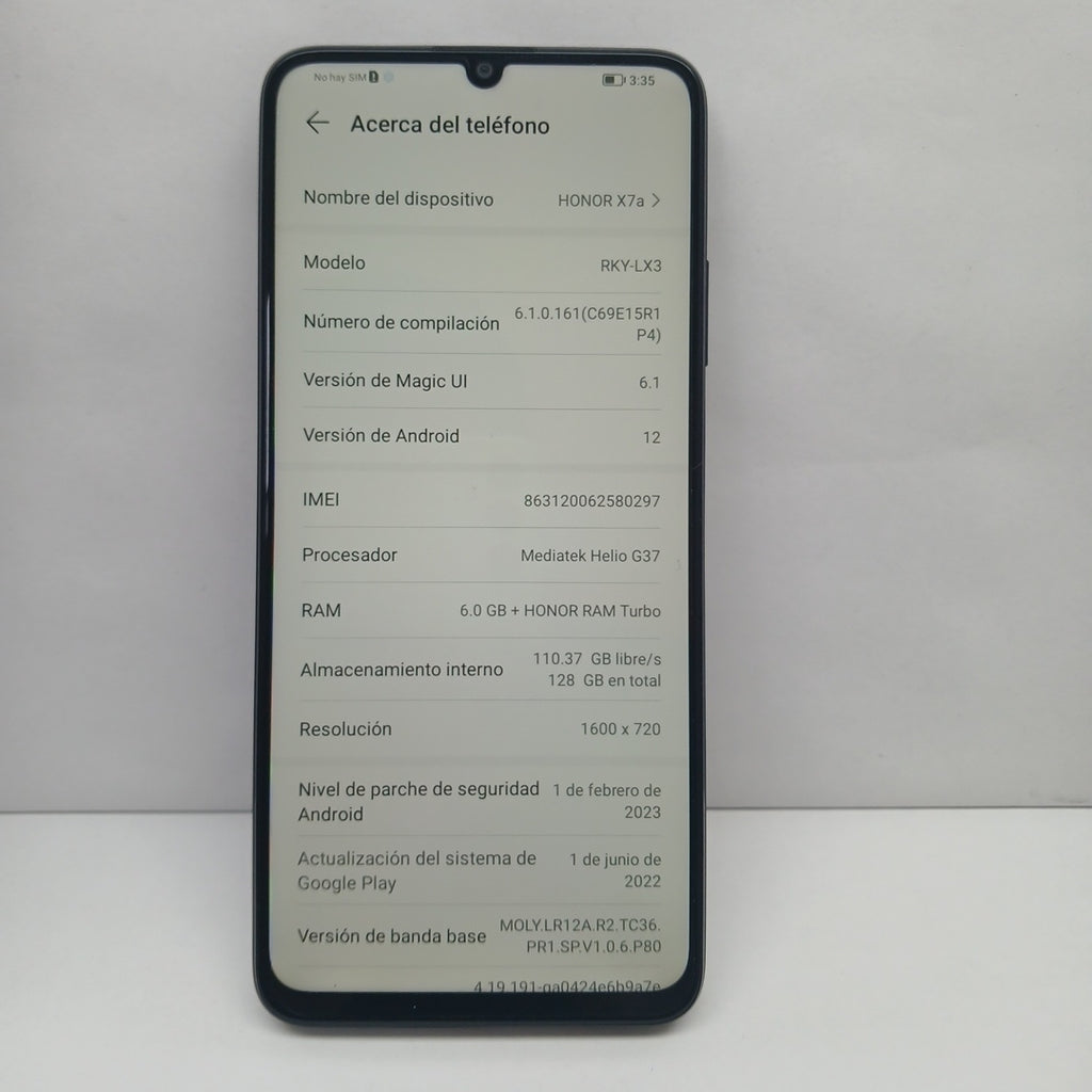 CELULAR HONOR X7A RKY-LX3 (2023) 128 GB 6 GB RAM (SEMINUEVO)