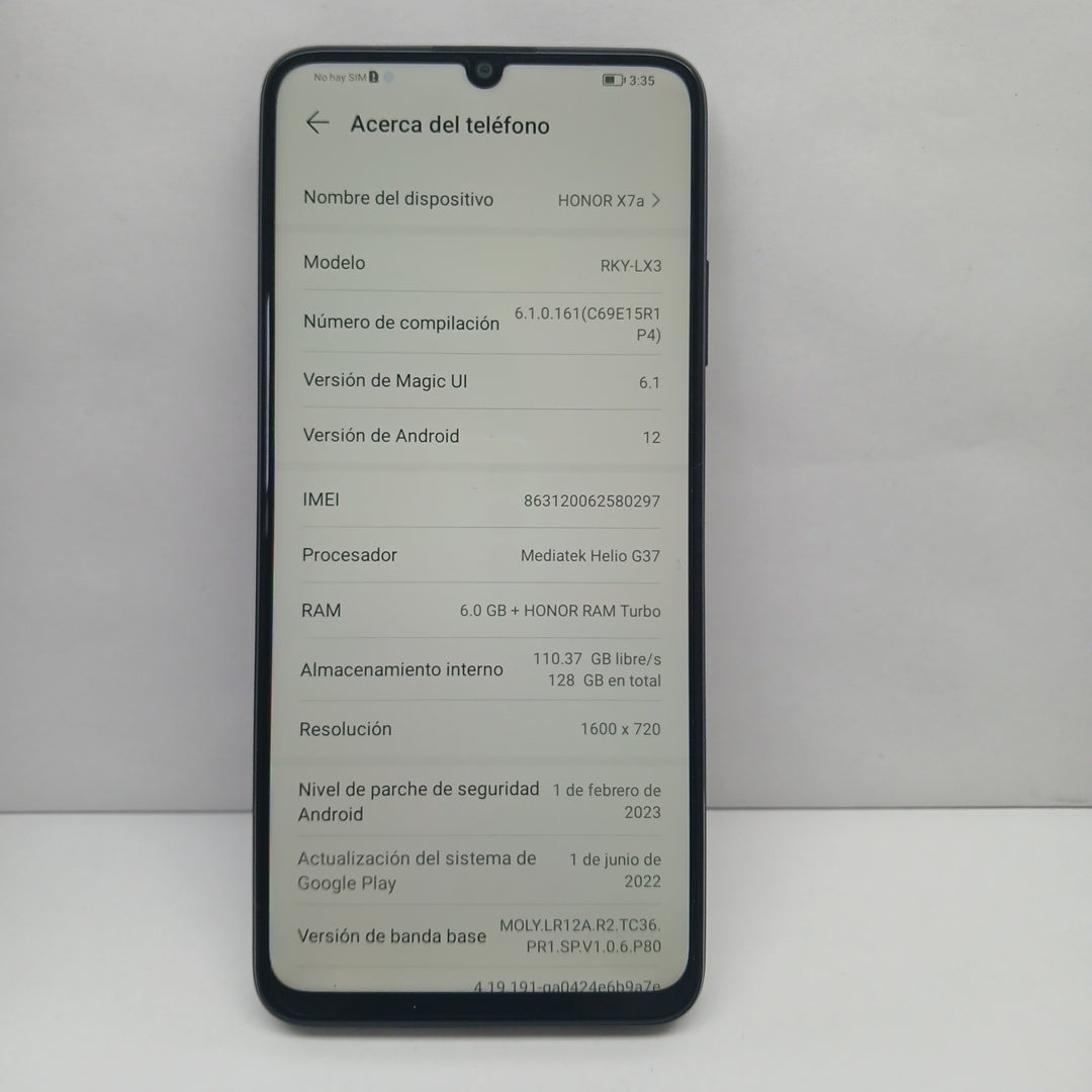 CELULAR HONOR X7A RKY-LX3 (2023) 128 GB 6 GB RAM (SEMINUEVO)