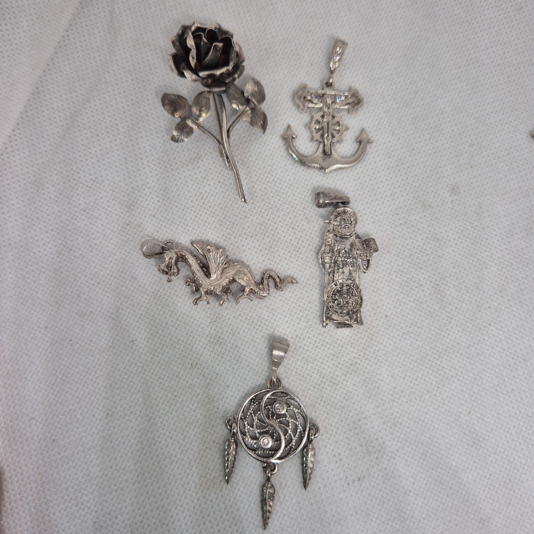 DIJE, MEDALLA RELIGIOSA PLATA 62.6 GRMS (SEMINUEVO)