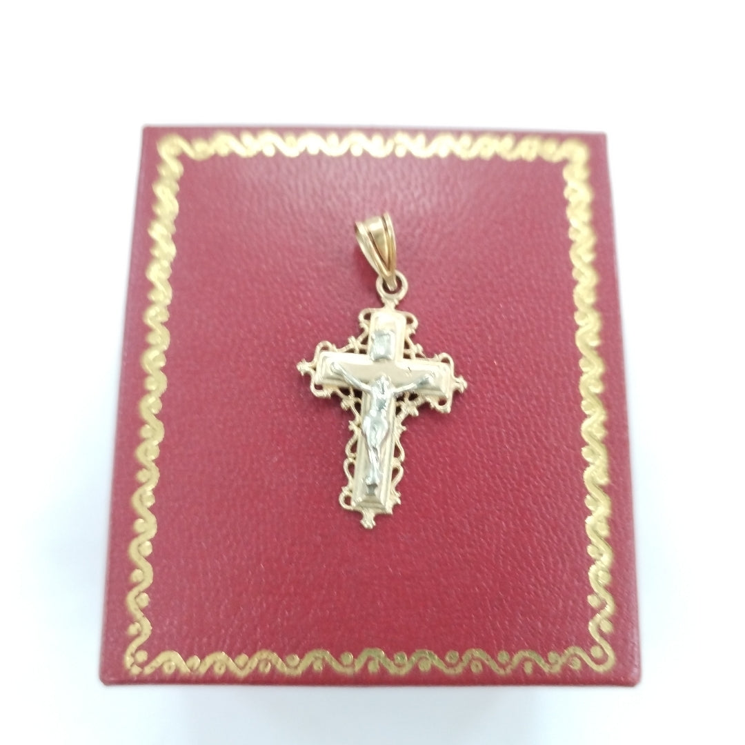 CRUCIFIJO ORO 14 K 0,80 GRMS (SEMINUEVO)