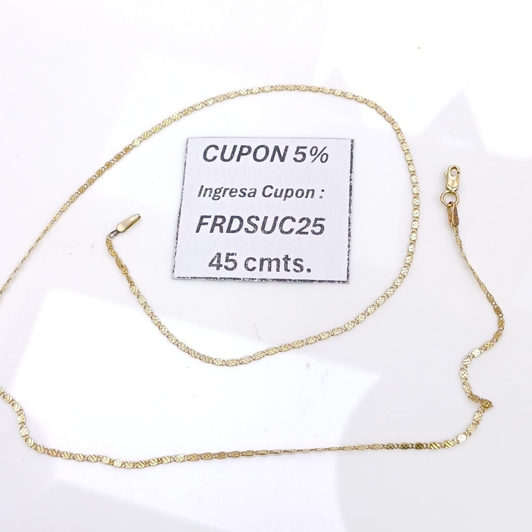 CADENA ORO 14 K 2,50 GRMS (SEMINUEVO)