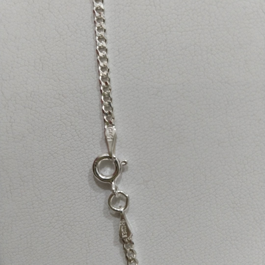 CADENA TEJIDO BARBADO PLATA .925 60 CM 5.6 GR (NUEVO)