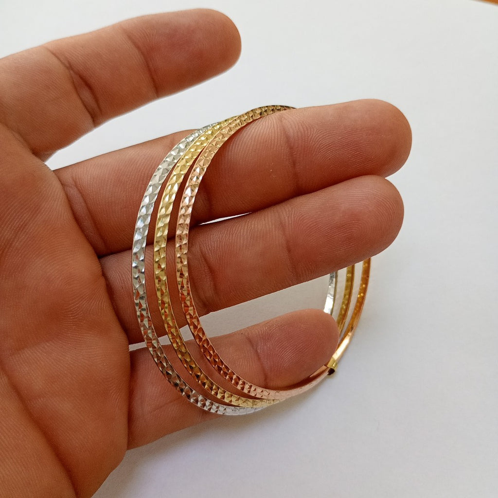 PULSERA RIGIDA ORO COMBINADO 14 K 9.7 GRMS (SEMINUEVO)