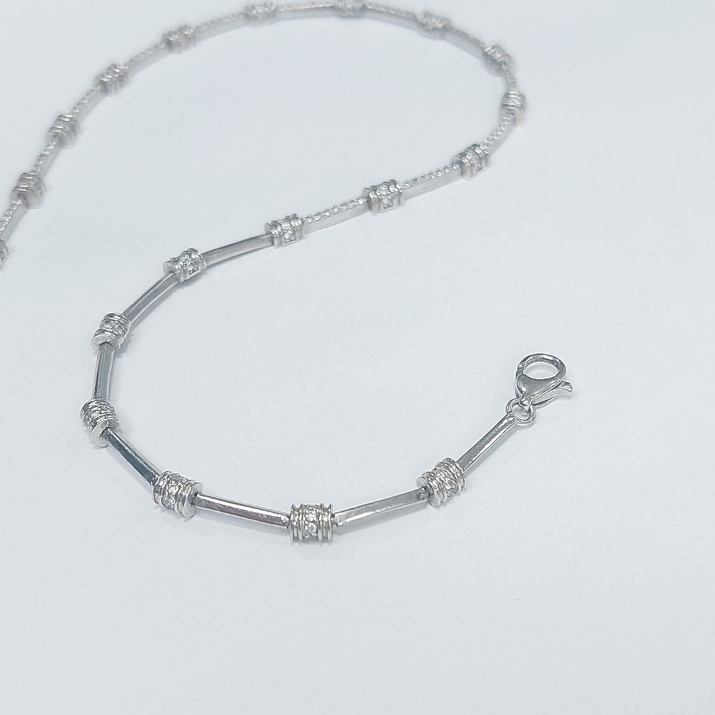 COLLAR ORO, ORO BLANCO 14 K 15.3 GRMS (SEMINUEVO)